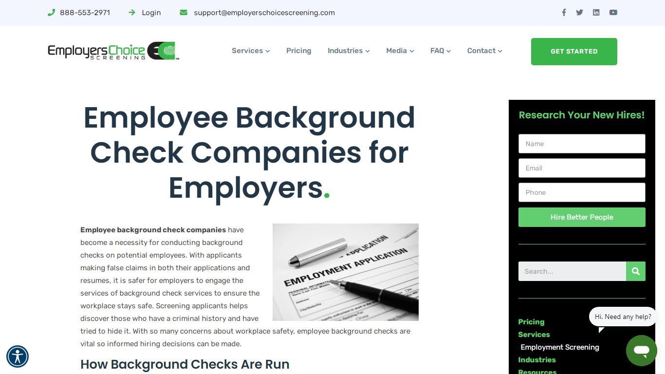 Employee Background Check Companies for Employers